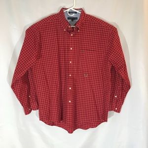 TOMMY HILFIGER MENS SHIRT  SIZE XL  RED PLAID